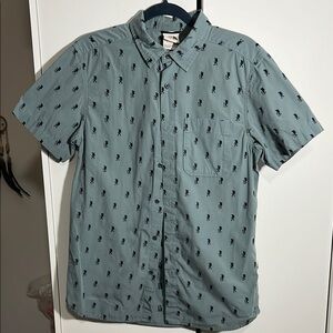 The North Face Men's Blue Patterned “Hiker” Button Down Shirt